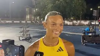 Anna Hall After 200m SB 23.81, Long Jump Competition At Holloway Pro Classic