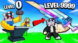 СДЕЛАЛ САМЫЙ МОЩНЫЙ МЕЧ В МИРЕ МАКСИМАЛЬНОГО УРОВНЯ! ROBLOX Weapon Crafting Simulator