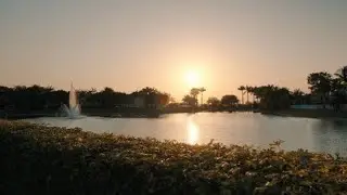 Sunset.