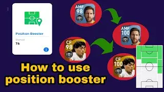How To Use Position booster  in Pes mobile