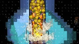 Terraria: How fast can 400 Clowns Dig A Tunnel??