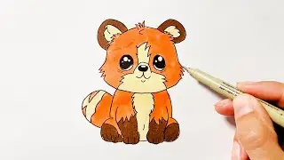 How to Draw a Red Panda