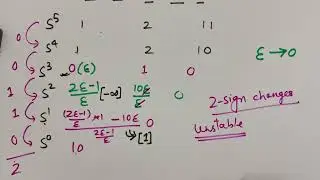Routh-hurwitz criteria |Examples and special cases of for stability test of the closed loop system|