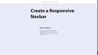 How to Create a Responsive Navbar with HTML, CSS, and JavaScript | Beginner Tutorial