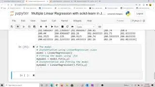 Multiple Linear Regression with scikit learn in Jupyter Nootebook