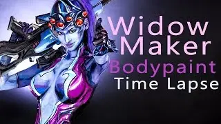 Widowmaker - Overwatch! Body Paint Tutorial Time Lapse