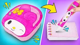 DIY Paper Squishies 🌸 My Melody School Supplies || Fun Crafts