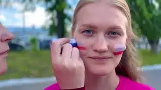 Флеш-моб, посвященный Дню России