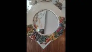 ETSY HANDMADE MIRROR #handmade #ceramic #etsy #mirror #howtomake #homedecor #art #artist #ayna