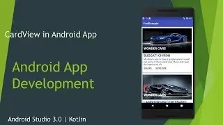 CardView in Android App | Android Studio 3.0.1 | Kotlin