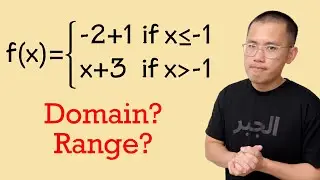 How to find the domain and the range of a piecewise function?