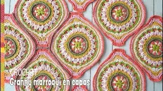 Moroccan granny for afghans or blankets / Tejiendo Peru