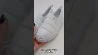 Modelo Maravilhoso de Tênis Feminino Super Delicado Feito em Couro Branco de Alta Qualidade