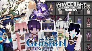 Skinpack genshin Impact Minecraft Pocket edition 1.19+