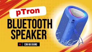 pTron Fusion Mount Mini Bluetooth Speaker, 12W HD Sound, Beat Synced RGB Lights, 10Hrs Playtime
