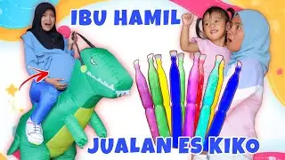 Loh IBU HAMIL JUALAN ES KIKO PAKE KOSTUM DINO LUCU EH TAPI ... | CHIKAKU FAMILY