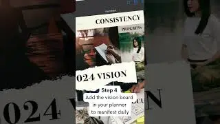 How to create Vision Board digitally with free vision board template and png stickers