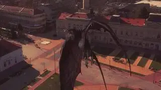 Dragon greenscreen test After Effects