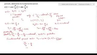 M1 lec2d|Periodic and Non-periodic Signals, Problem solving section