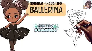 How to Draw a Cute Ballerina Girl ⏐ Step by Step Easy Drawing Tutorial for Beginners