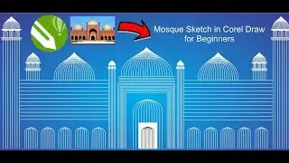 Mosque - Masjid Sketch in Corel Draw easy Way Usin Blend Tool