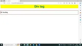 How to use DIV tag in HTML | DIV tag html