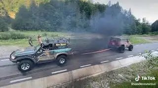 ☠️☠️NISSAN PATROL 🆚 JEEP WRANGLER 😈😈THUG OF WAR