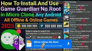 How To Install And use Game Guardian No Root in Micro Clone For Any Android || 2025