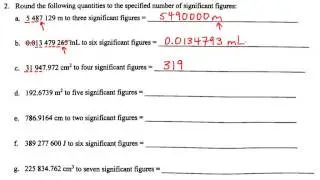 Significant Figures Homework #1