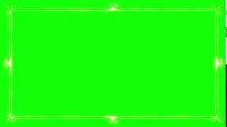 Beautiful golden square green screen effect