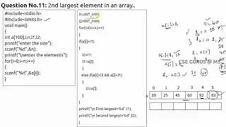 2nd Largest and 2nd Smallest element in an array ( C Program)