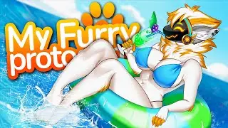 Juno at the beach! -- My Furry Protogen 2 - Part 3