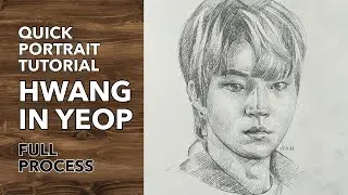Quick Portrait Drawing Tutorial | Hwang In Yeop - True Beauty's Han Seo Joon | kaorumap