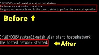 Fix: The hosted network couldn't be started