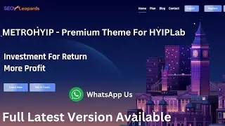 [Full Latest Version] METROHYIP   Premium Theme For HYIPLab (in Cheap Price)