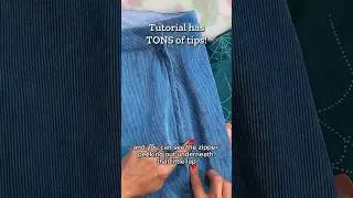 Best lapped zipper to sew for skirts & pants! Tutorial on channel 🧵