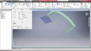 30 Second Tutorials - Autodesk Inventor 2016 - How to do a Sweep