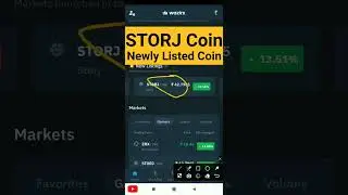 STORJ Crypto Coin / Newly Listed Coin on Wazirx