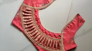 new model back neck blouse design || frill blouse design || blouse design cutting and stitching ||