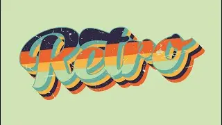 Retro Striped Text Effect Illustrator Tutorial-Vintage Style Text 