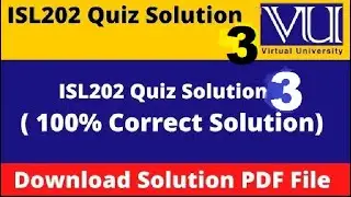 ISL202 quiz 3 solution fall 2022  
