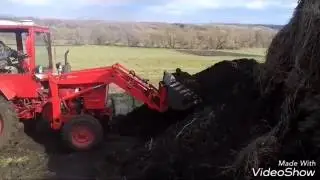 Погрузка грунта самодельным погрузчиком