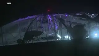 Tropicana Field roof ripped off due to Hurricane Milton's winds; no injuries reported