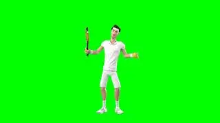 3D Green Screen Character tennis player boy Free 3d Explainer kit