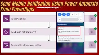 Send mobile notification using power automate from PowerApps