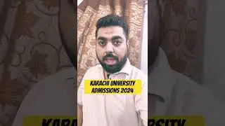KARACHI UNIVERSITY ADMISSIONS 2024 