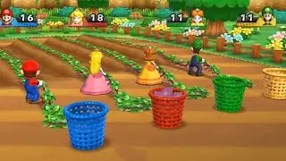 Mario Party 9 MiniGames - Mario Vs Luigi Vs Daisy Vs Peach (Master Difficulty)