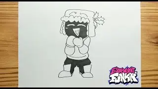 HOW TO DRAW CHRISTMAS FNF - FUN SIZED WHITTY