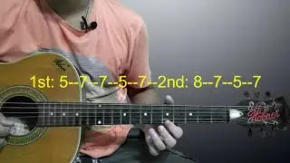 Amaro Parano Jaha Chay Two String Tabs Lead Lesson Cover On Guitar | Rabindra Sangeet