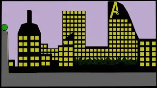 Blender 2.8 2D Bouncy Ball Animation and City Modeling Timelapse